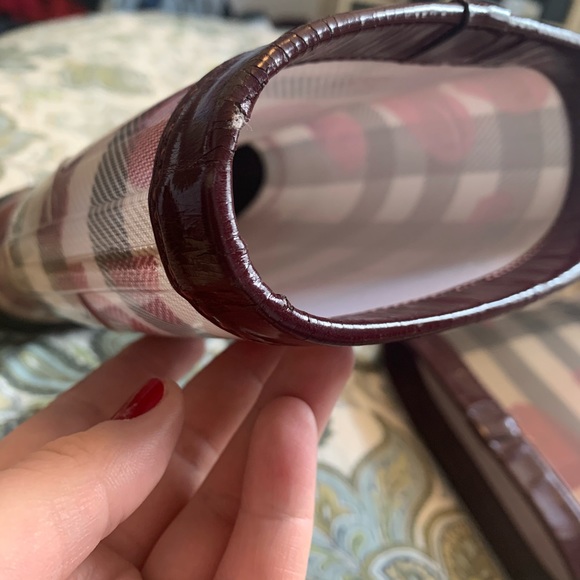 Burberry Heart Print Check Rain Boot - Picture 5 of 8